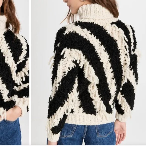 Zimmermann Women Cosmic Stripe Wool Blend Turtleneck Sweater Sz 2 US 6-8 NWT - Picture 2 of 7